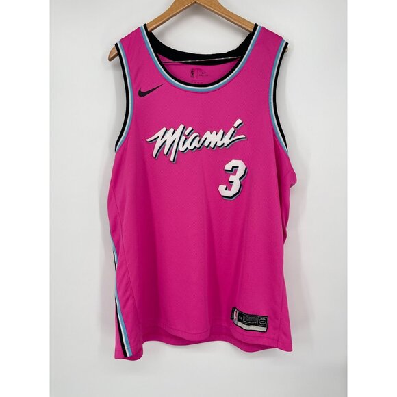 Nike NBA Miami Heat Dwayne Wade Sunset Vice City Edition Basketball Jersey XXL - Picture 1 of 6